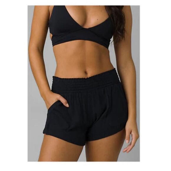 PrAna Fernie Short Black Pull On Sz‎ XS NWT - Picture 1 of 13